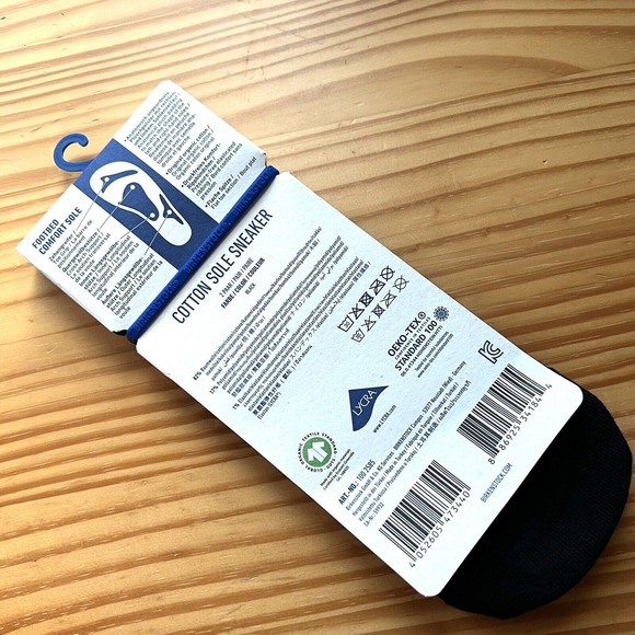 Birkenstock Men's Two Pairs Socks Black Cotton Sole Sneaker Size 15-17 - Picture 3 of 8